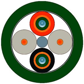 SIEMENS - FO Trailing Cable 50/125 3 m, 4xBFOC