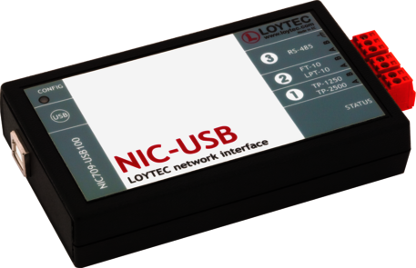 LOYTEC - NIC709-USB100, TP-1250, FT-10, RS-485, MNI, high performance network 