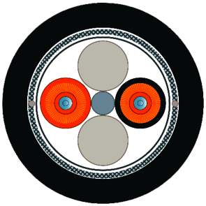 SIEMENS - FO Ground Cable 50/125 100 m, 4xSC